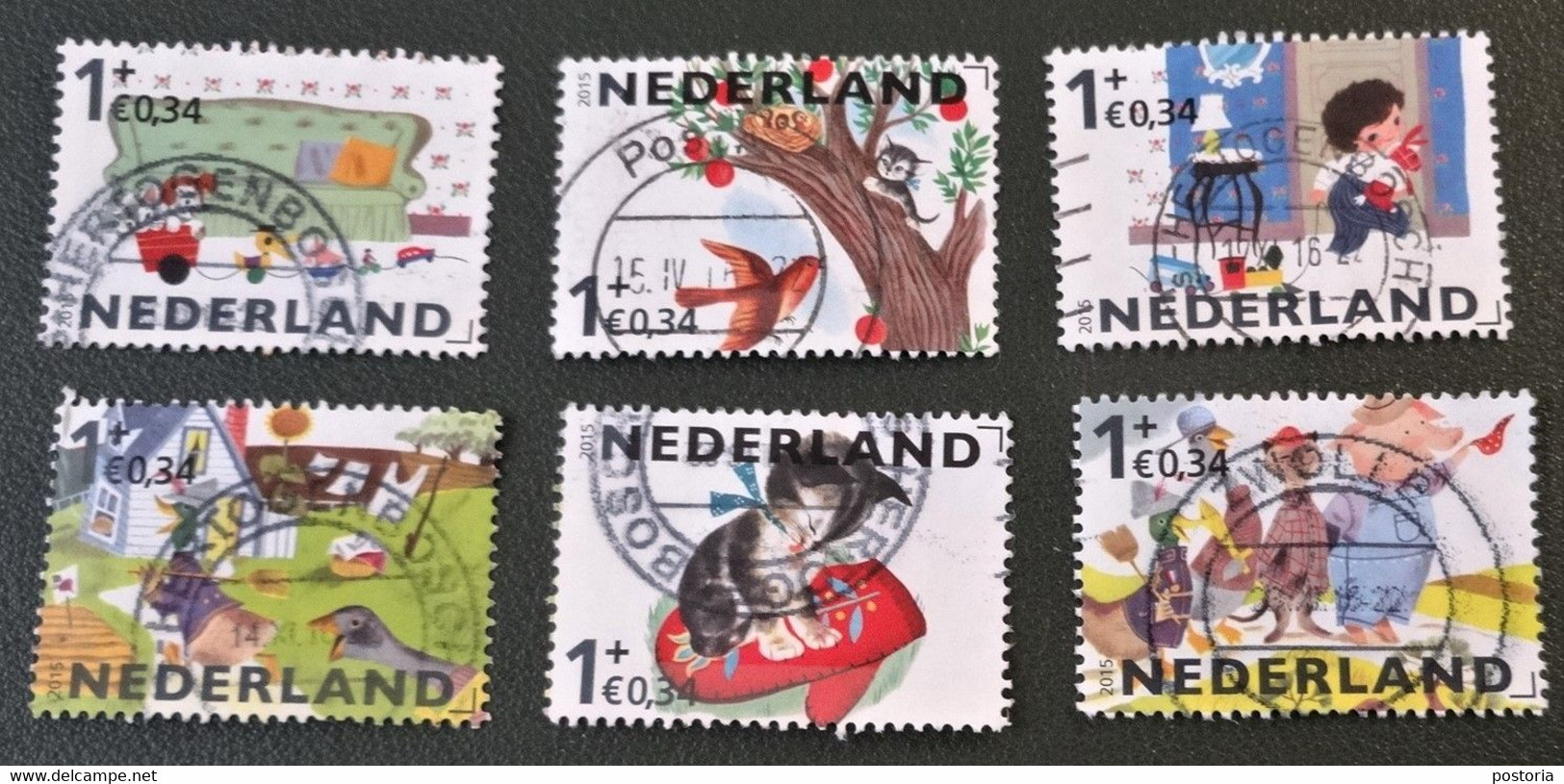 Nederland - NVPH - 3362a T/m 3362f - 2015 - Gebruikt - Cancelled - Kinderzegels - Kind - Complete Serie - Gebruikt