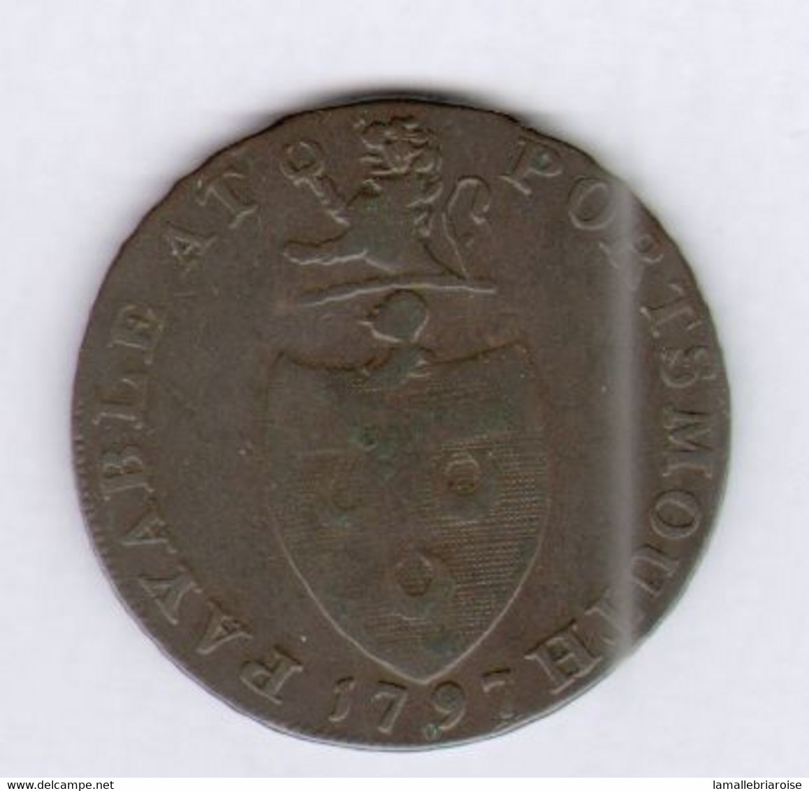 1/2 Penny, 1797, Payable At Portsmooth - Sonstige & Ohne Zuordnung