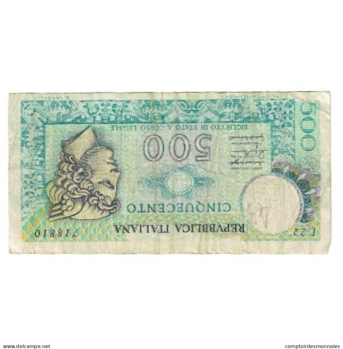Billet, Italie, 500 Lire, 1976, 1976-12-20, KM:94, TB - 500 Liras