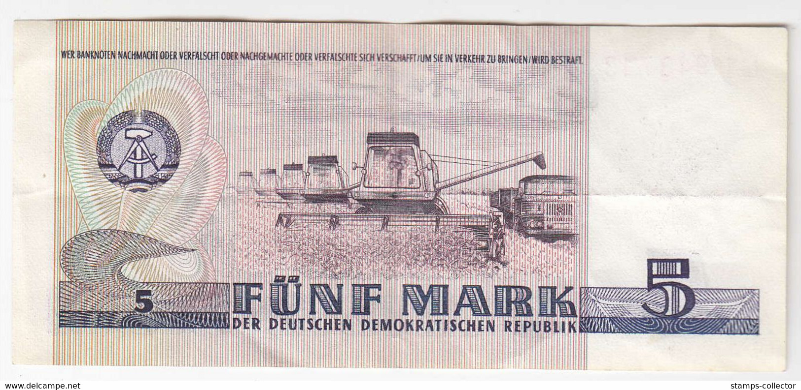 German Democratic Republic 5 Mark, (1975) Used - 5 Mark