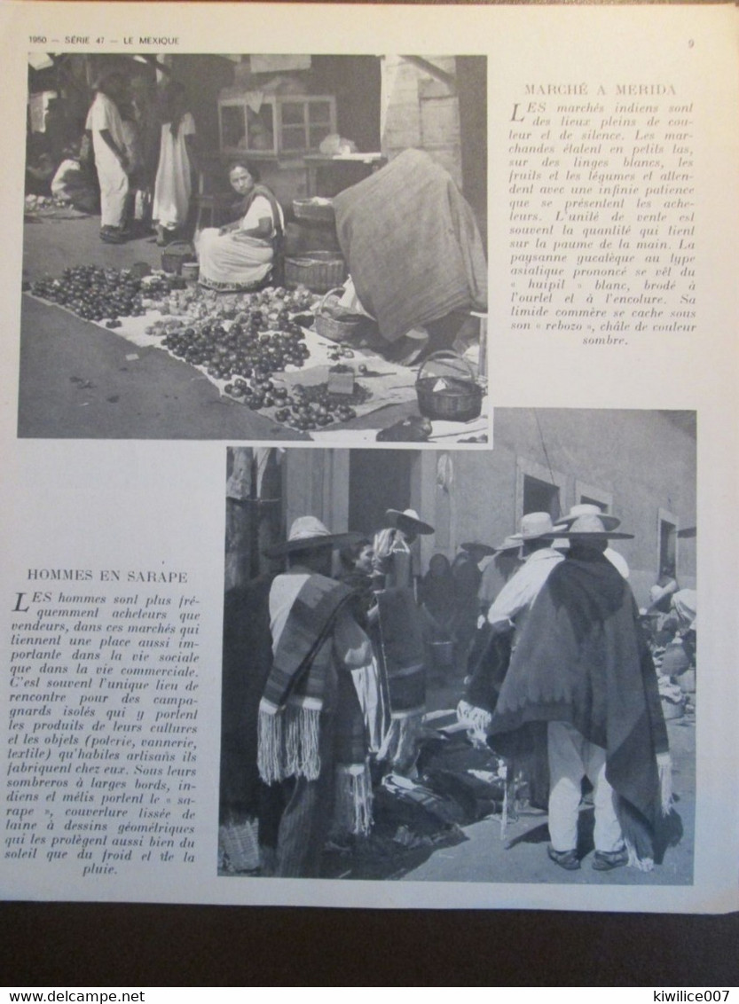 Marché Market  MERiDA  Mexique Mexico    Documentation Phototograhique 1950 1960 - México