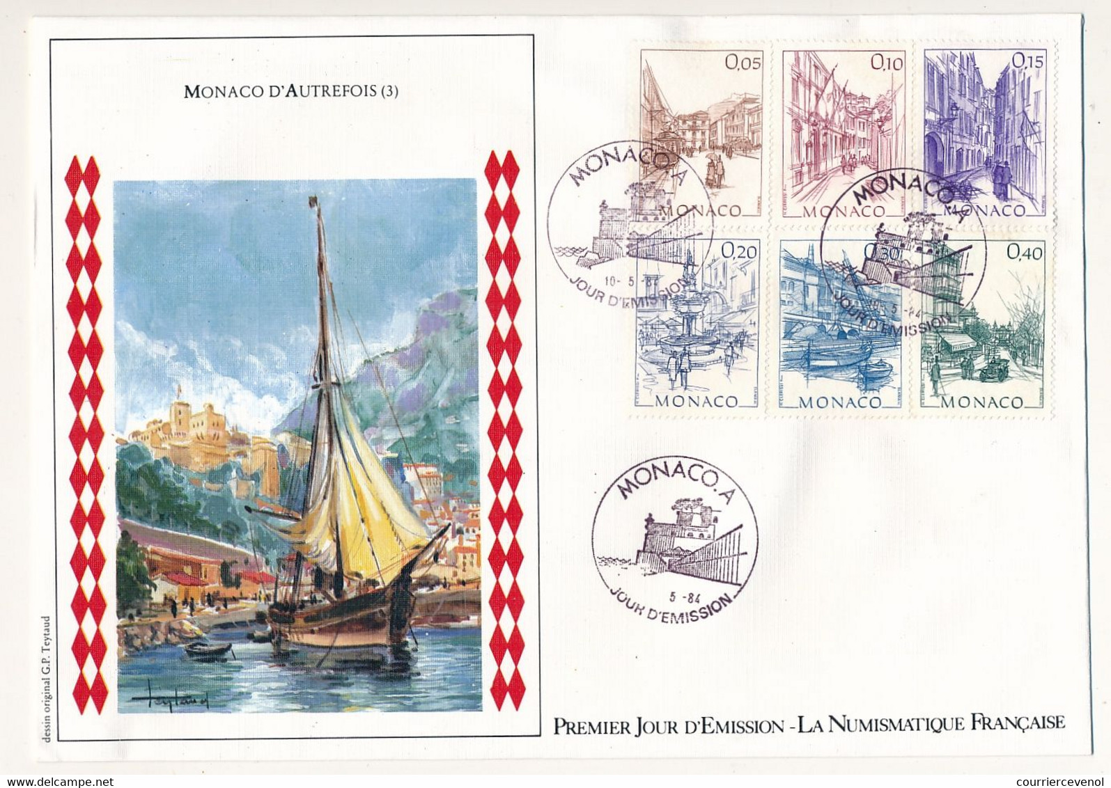 MONACO => Env. FDC Grand Format - Monaco D'Autrefois - 10/5/1984 - FDC