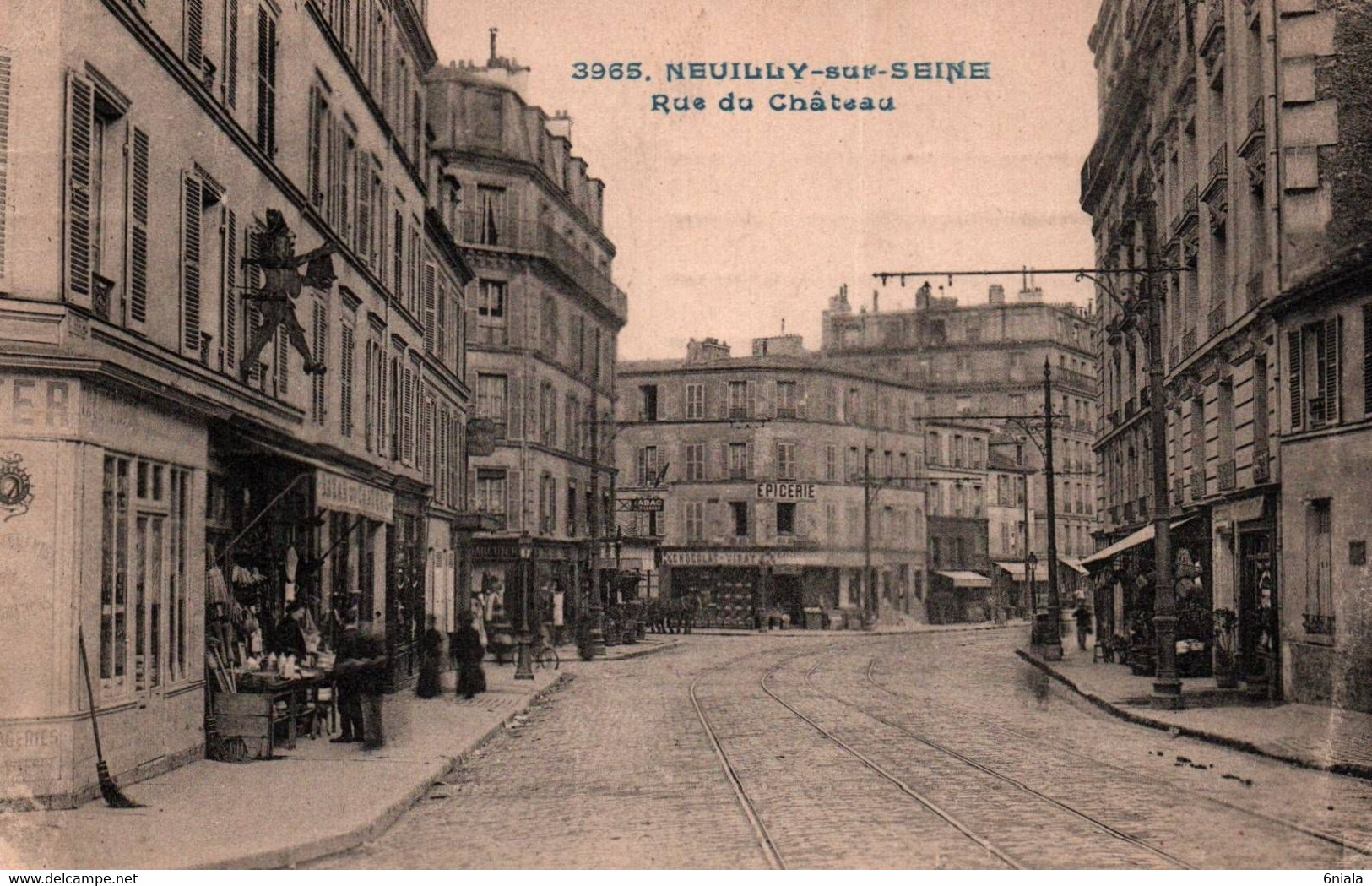 7106 NEUILLY Sur SEINE  Rue Du CHATEAU    (animation,  Commerces )  (scan Recto-verso) Hauts De Seine - Neuilly Sur Seine