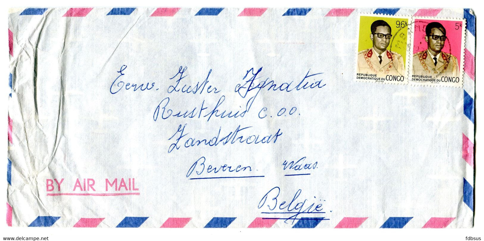 Airmail Cover To Belgium - See Scan For Stamps  - Pres. Mobutu  - Catnr 701 / 703 - Otros & Sin Clasificación