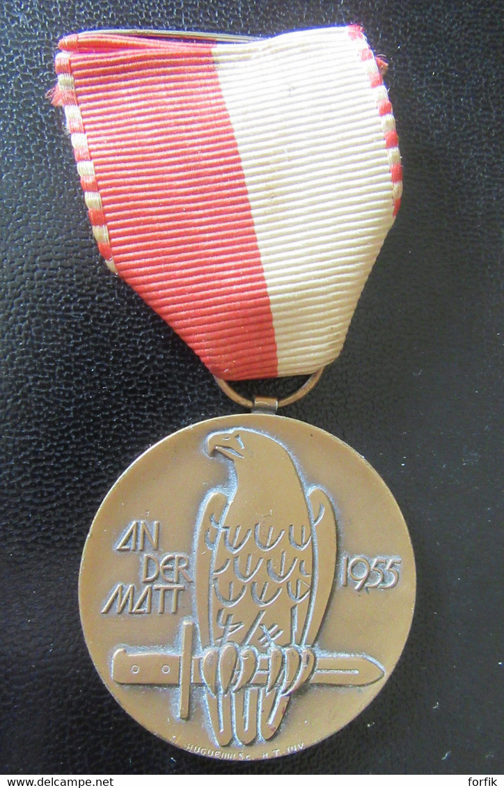 Suisse - Médaille Militaire - An Der Matt 1955 / Championnat Militaire De L'Armée - Bronze - 29,2g - Sonstige & Ohne Zuordnung