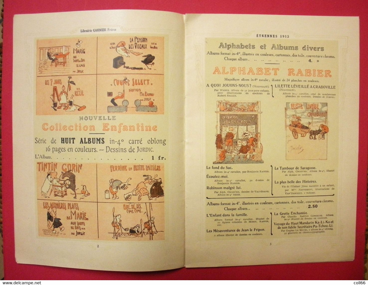 1913 Etrennes Publicité Librairie Garnier Frères Promo Collection Benjamin Rabier Imp Desfossés Paris 16 Pages - 1900 – 1949