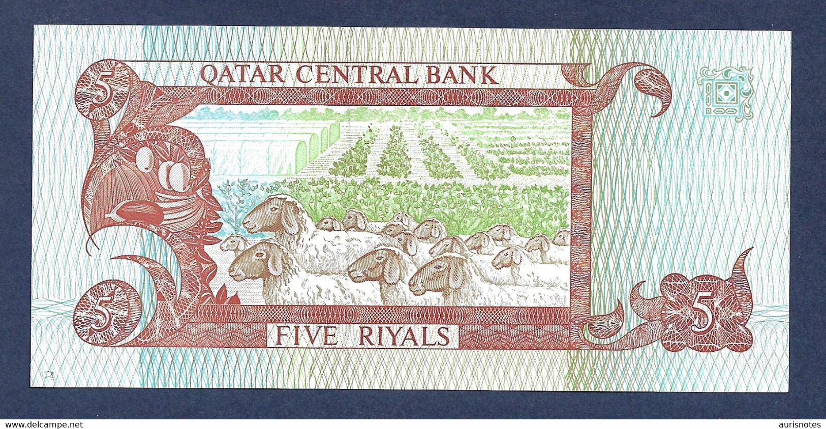 Qatar 5 Ryals 1996 P15a Monetary Agency & Fancy Number UNC - Qatar