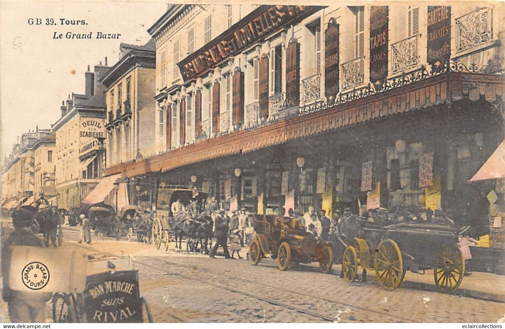 Tours       37          Commerce  Le Grand Bazar Extérieur Calèches Et Voitures    (voir Scan) - Tours