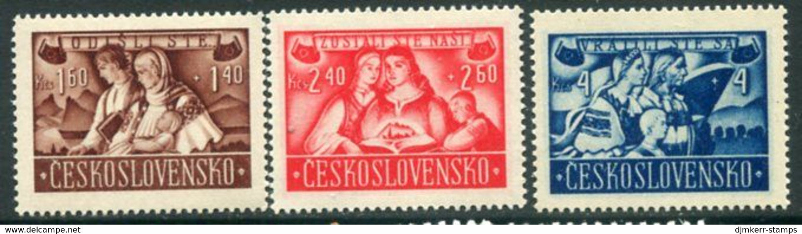 CZECHOSLOVAKIA 1946 Repatriation Of Slovaks  MNH / **.  Michel 505-07 - Ongebruikt