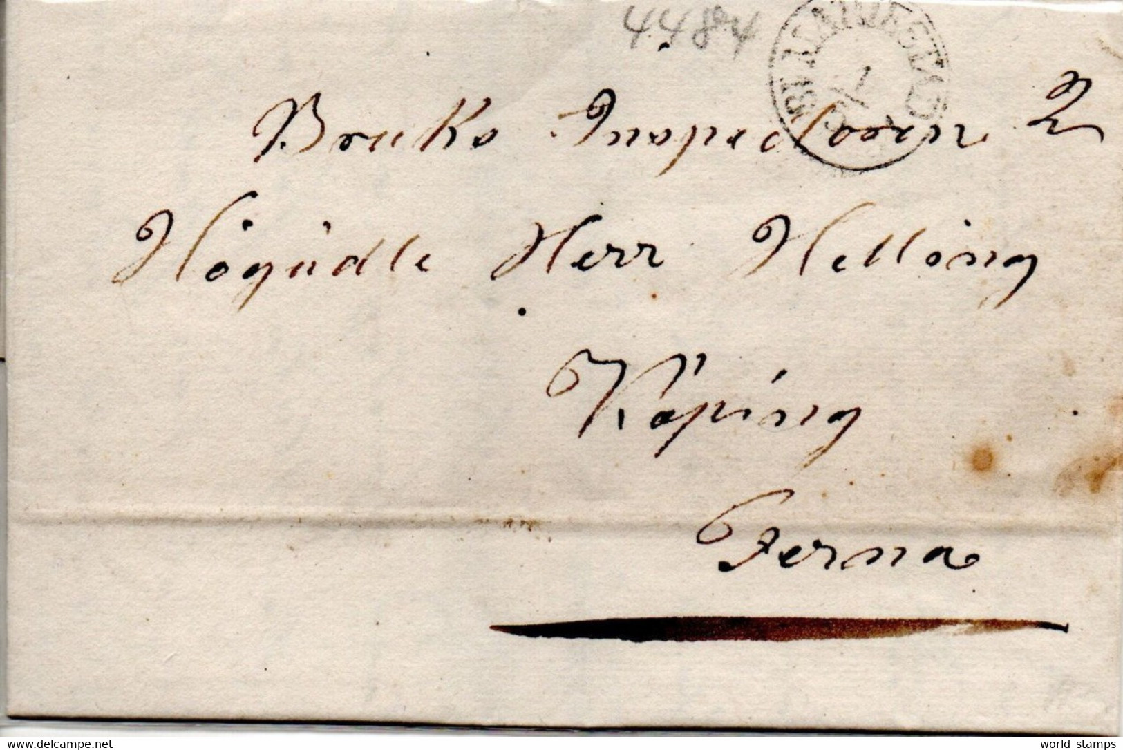 SUEDE 1/5/1834 MARIESTAD-SZERNA - ... - 1855 Prephilately