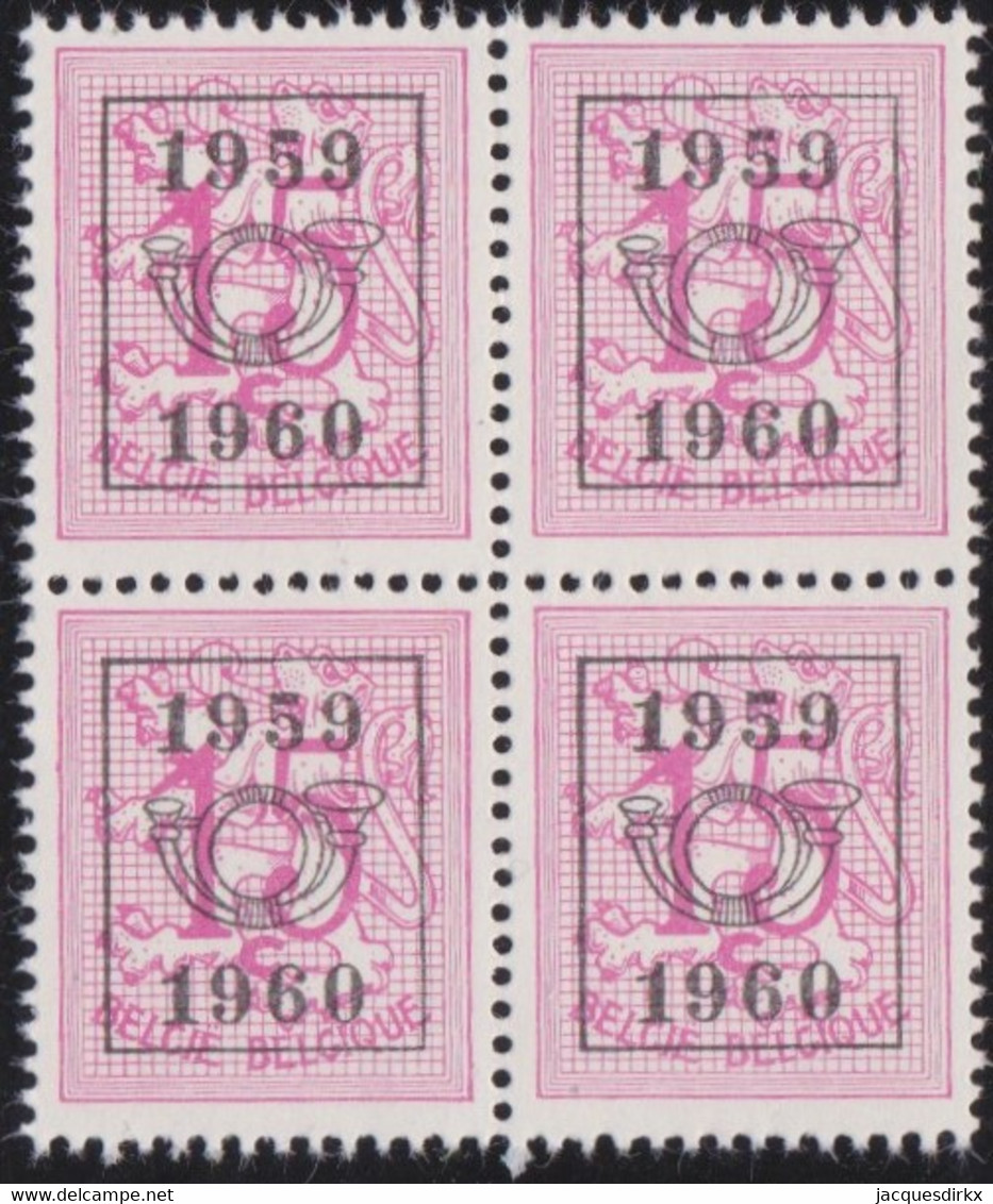 Belgie   .   OBP   .   PRE  690 . Blok 4 Zegels      .   **    .    Postfris   .  / .  Neuf SANS Charnière - Typos 1951-80 (Ziffer Auf Löwe)