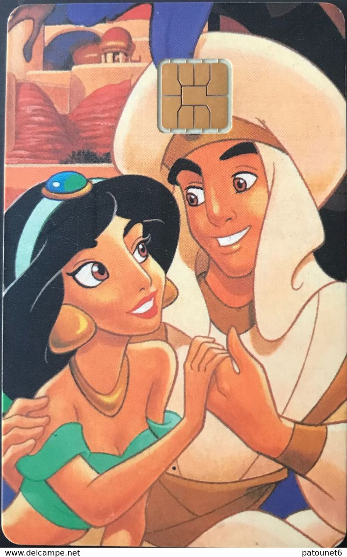 FRANCE  -  CARTES-JEUX  - ALADIN  -  JASMINE Et ALADIN  -  15 Unités - Passeports Disney