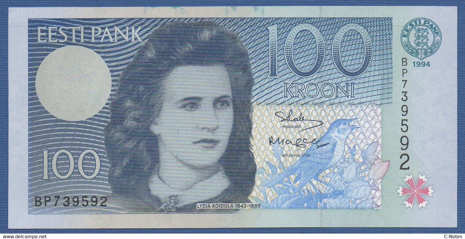 ESTONIA - P.79a – 100 Krooni 1994 UNC Serie BP739592 - Estonie