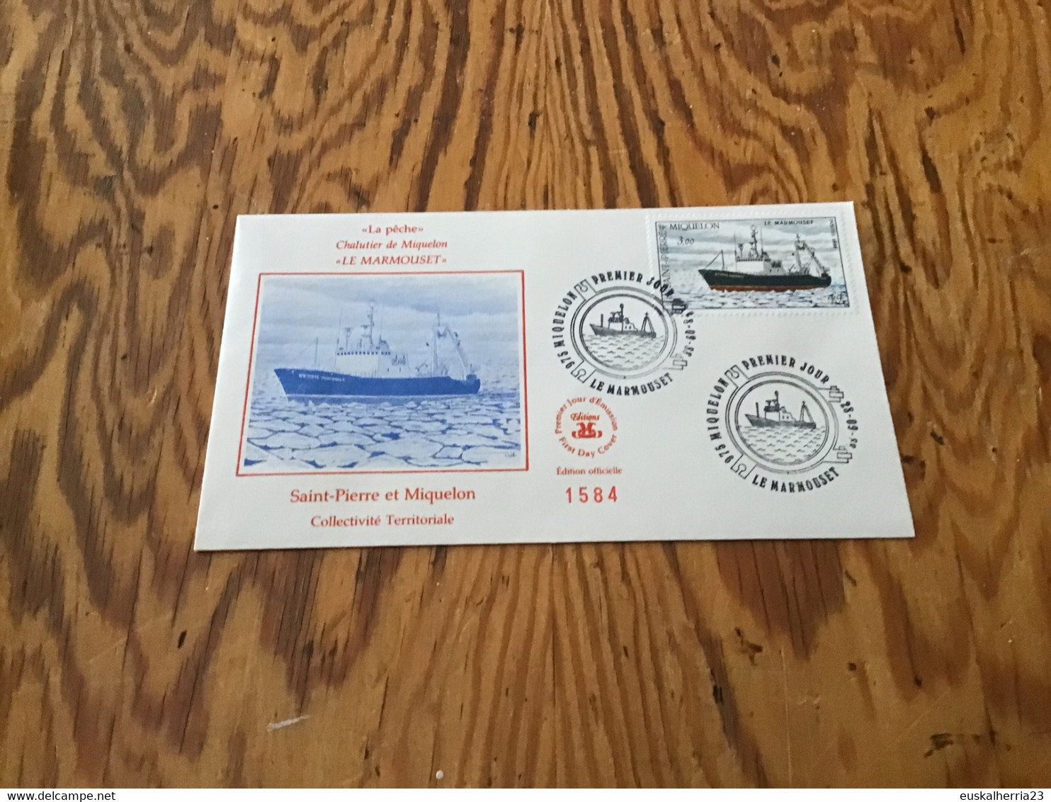 Enveloppe 1 Er Jour Saint-pierre Et Miquelon Thème Chalutier 1988 - Gebruikt