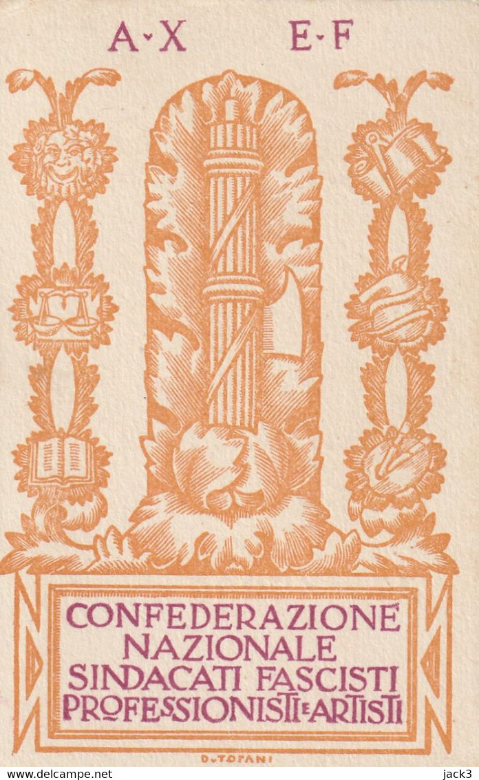 Tessera - Confederazione Nazionale Sindacati Fascisti - Tessere Associative