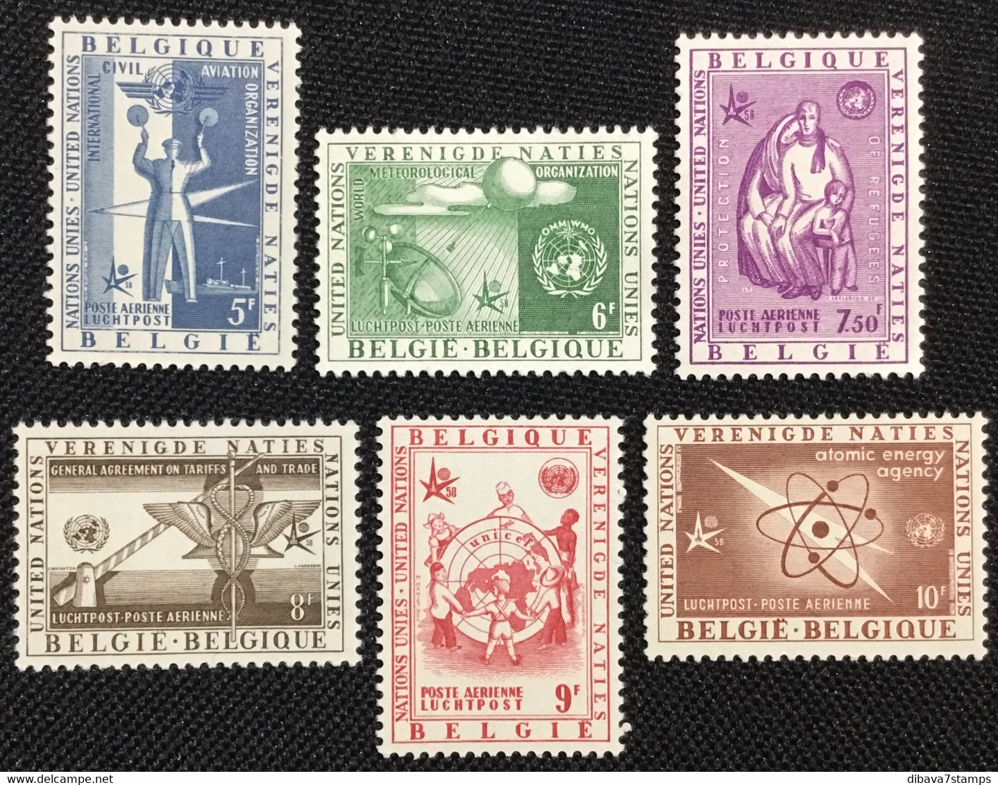 BELGIQUE/Poste Aérienne 1958.PA30/35 MNH. - Autres & Non Classés