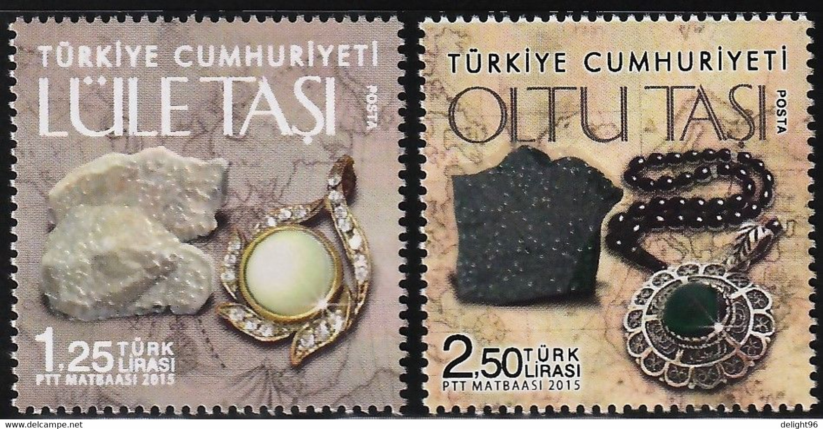 2015 Turkey Minerals And Gemstones Set (** / MNH / UMM) - Mineralen