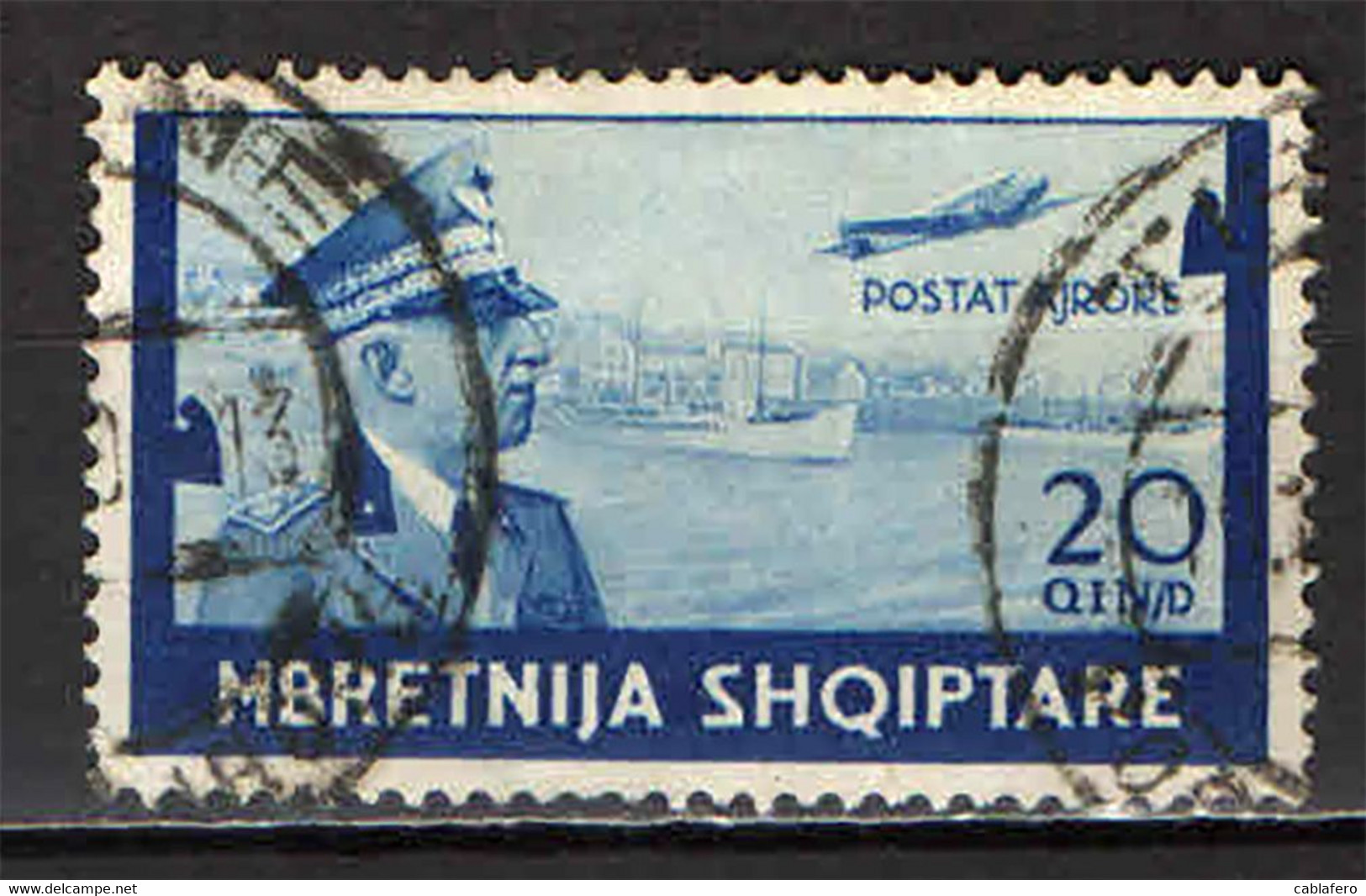 ALBANIA - 1940 - VEDUTA DI DURAZZO - USATO - Albanië