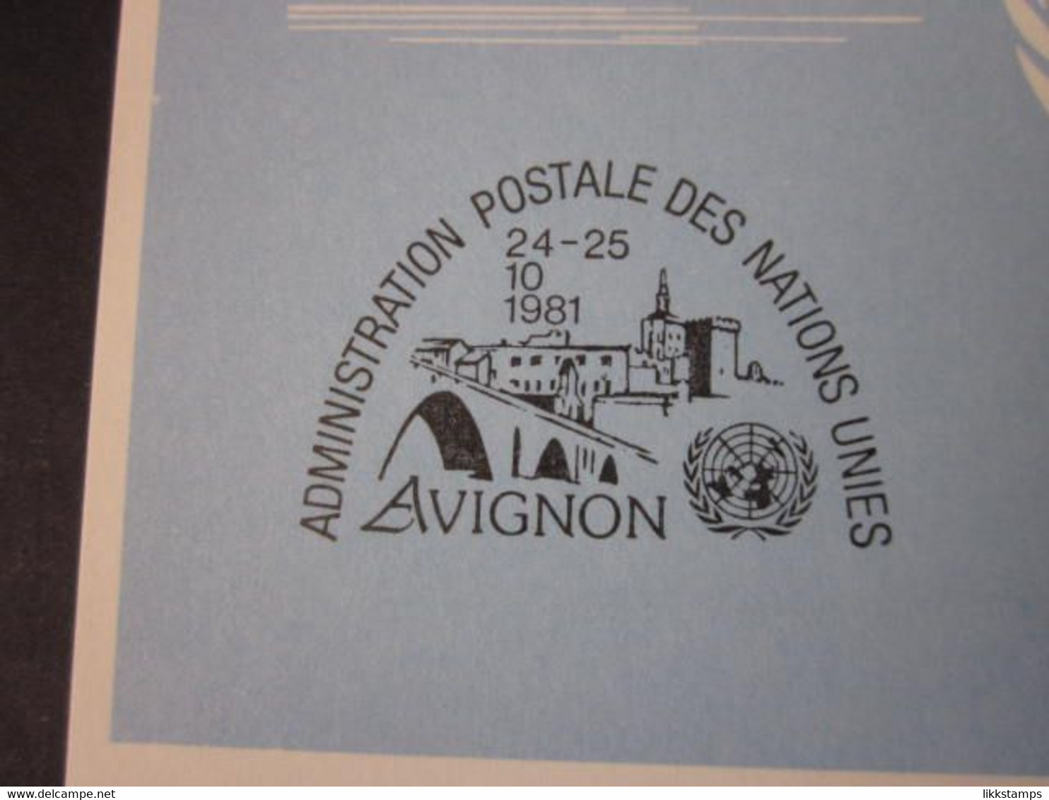 A RARE 1981 AVIGNON EXHIBITION SOUVENIR CARD WITH FIRST DAY OF EVENT CANCELLATION. ( 02263 ) - Cartas & Documentos