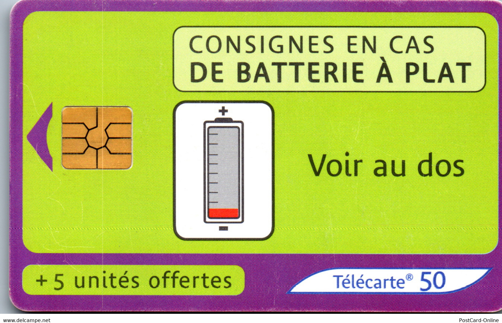 18182 - Frankreich - Consignes En Cas De Batterie A Plat - 2001