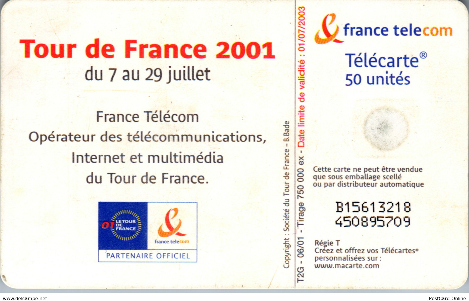 18183 - Frankreich - Tour De France 2001 - 2001