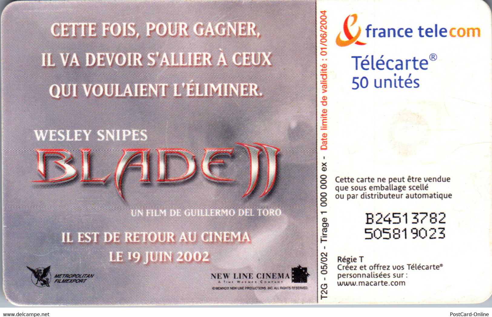 18628 - Frankreich - Wesley Snipes Blade II , Cinema - 2002