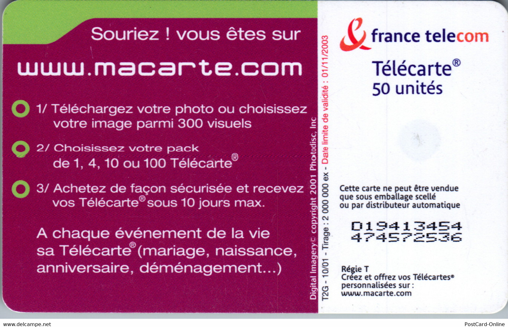 18801 - Frankreich - Macarte - 2001