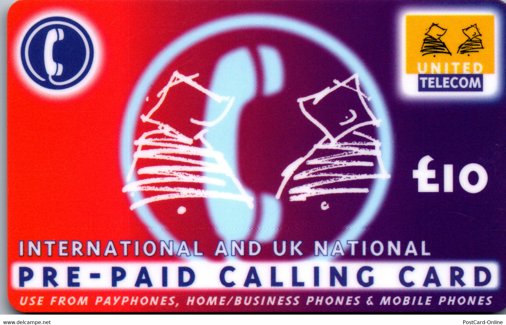 19159 - Großbritannien - United Telecom , Prepaid - BT Cartes Mondiales (Prépayées)