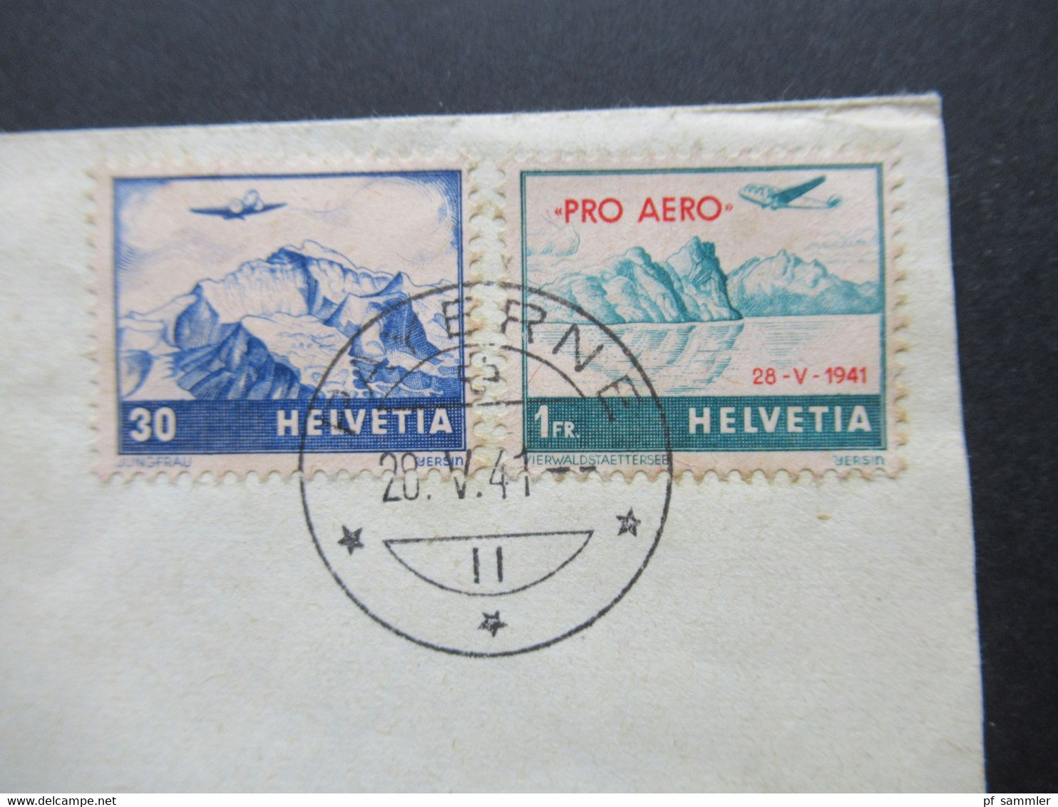 Schweiz 1941 Pro Aero Nr.395 Sonderflugpost Vol Postal Special Nach Wittich OKW Zensurbeleg Mehrfachzensur / Geöffnet - First Flight Covers