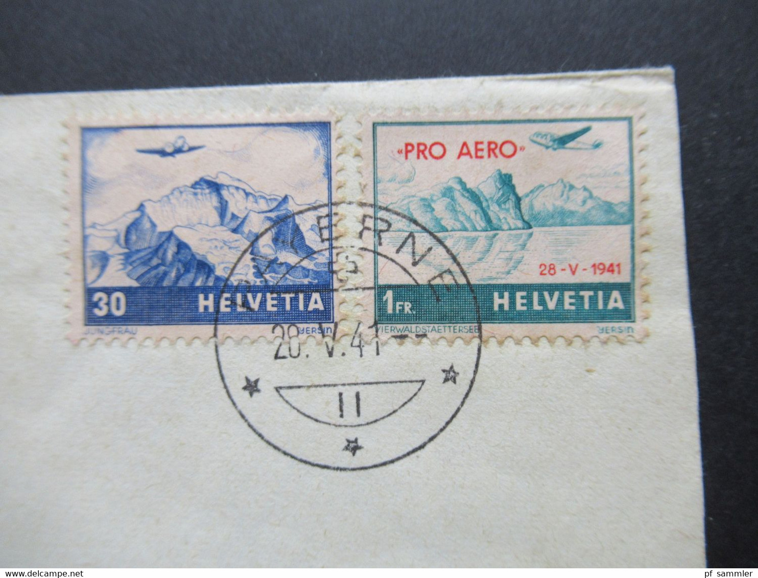 Schweiz 1941 Pro Aero Nr.395 Sonderflugpost Vol Postal Special Nach Wittich OKW Zensurbeleg Mehrfachzensur / Geöffnet - Eerste Vluchten