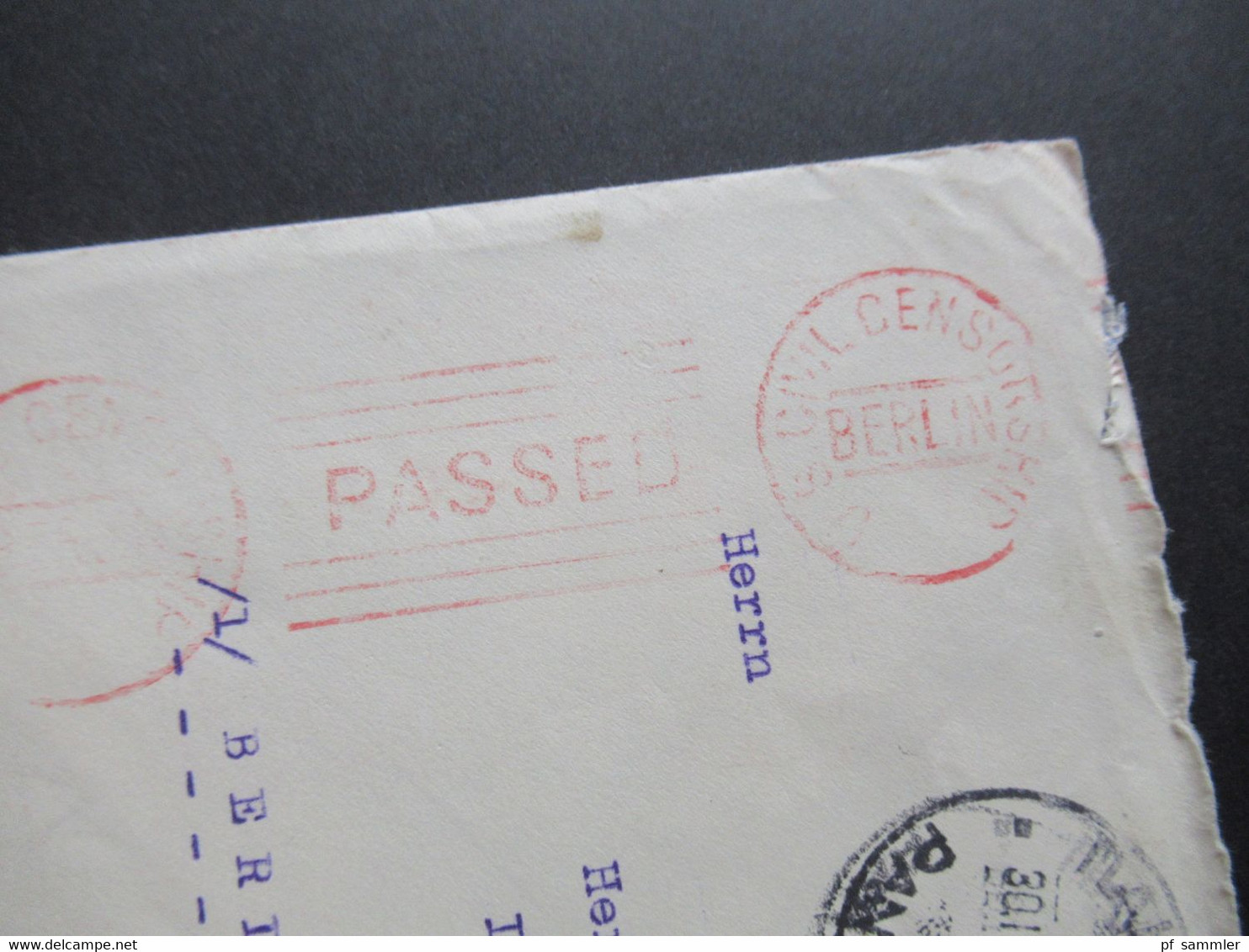 Jugoslawien 1947 Brief Nach Berlin Mit Zensurstempel Passed U.S. Civil Censorship Berlin Der Alliierten Mächte!! - Covers & Documents