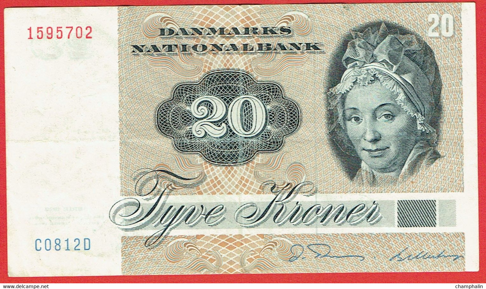 Danemark - Billet De 20 Kroner - Pauline Tutein - Non Daté (1981) - P49c - Denemarken