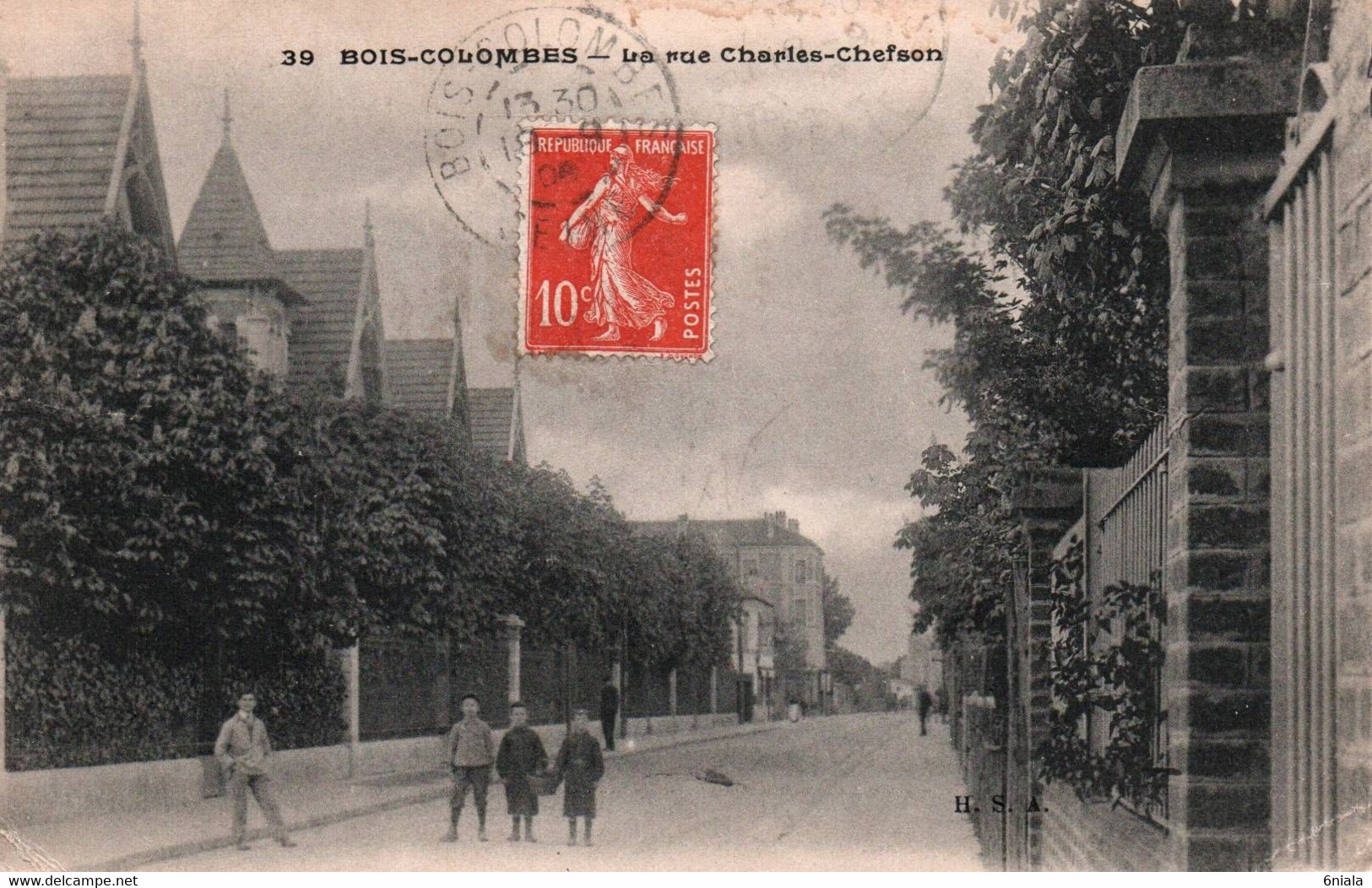 7113 BOIS COLOMBES La Rue Charles CHEFSON  (scan Recto-verso) Hauts De Seine - Asnieres Sur Seine
