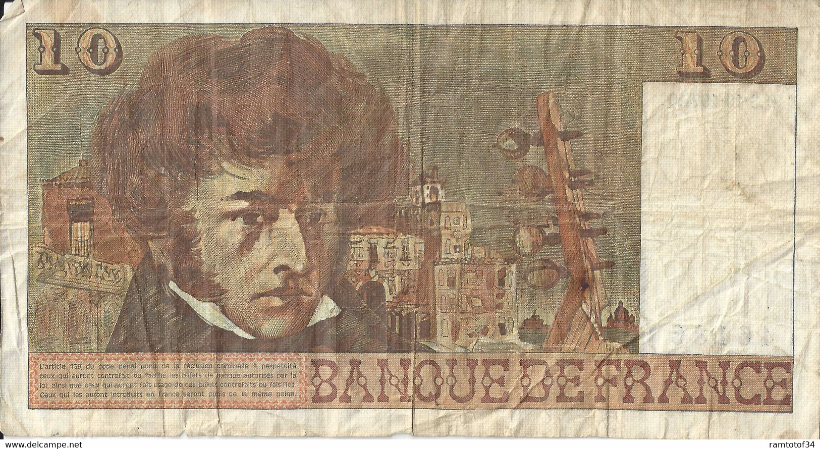 FRANCE - 10 Francs 1974 - 10 F 1972-1978 ''Berlioz''