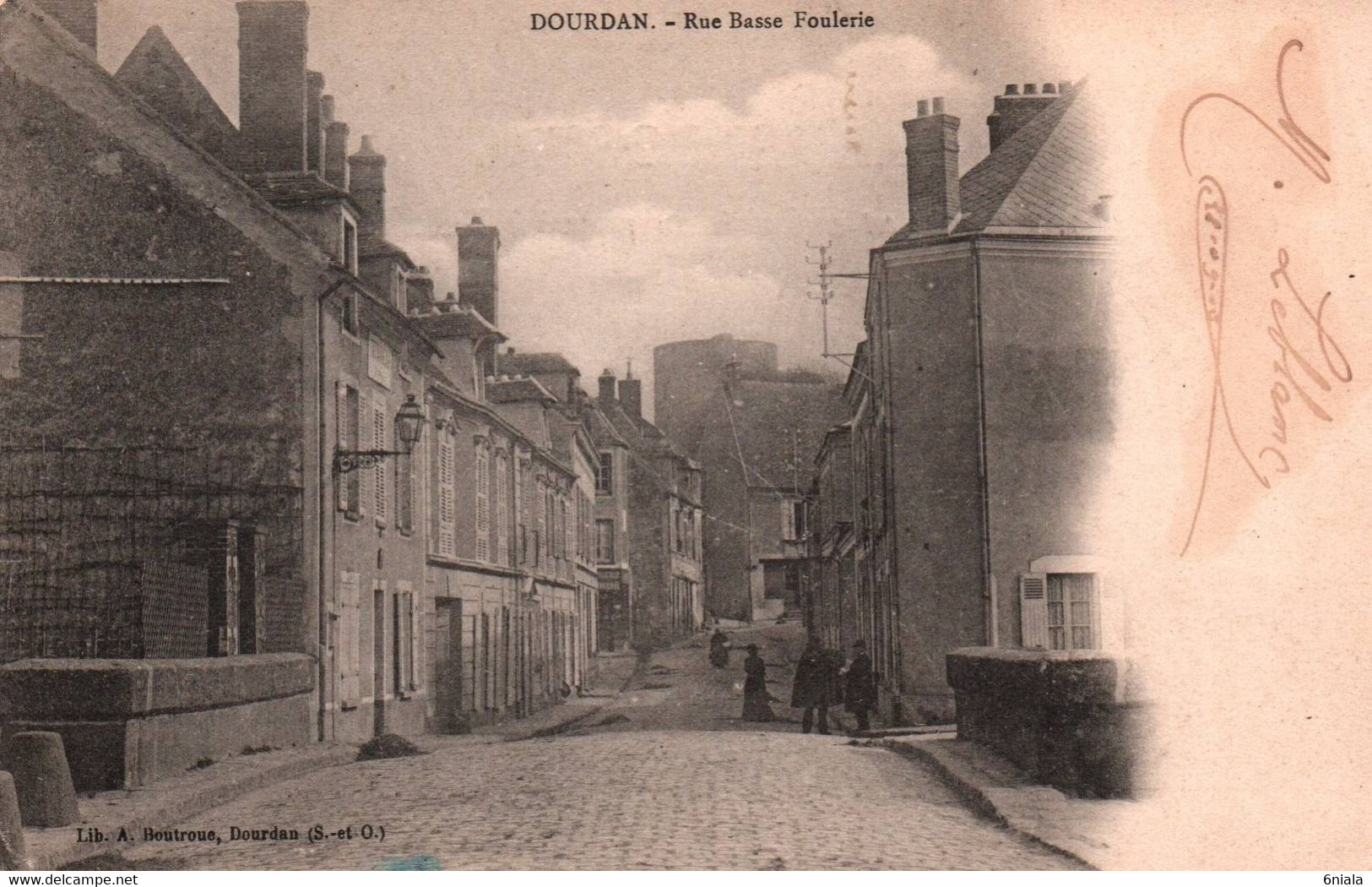 7115 DOURDAN  La Rue BASSE FOULERIE   (scan Recto-verso) 91 Essonne - Dourdan