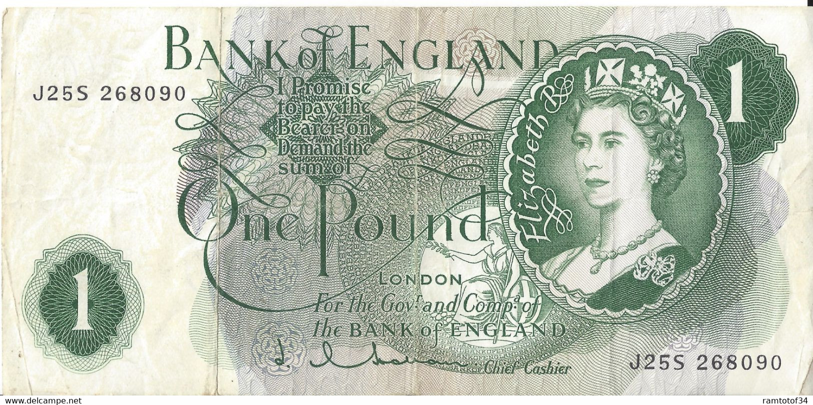GRANDE-BRETAGNE - 1 Pound 1960-1978 - 1 Pound