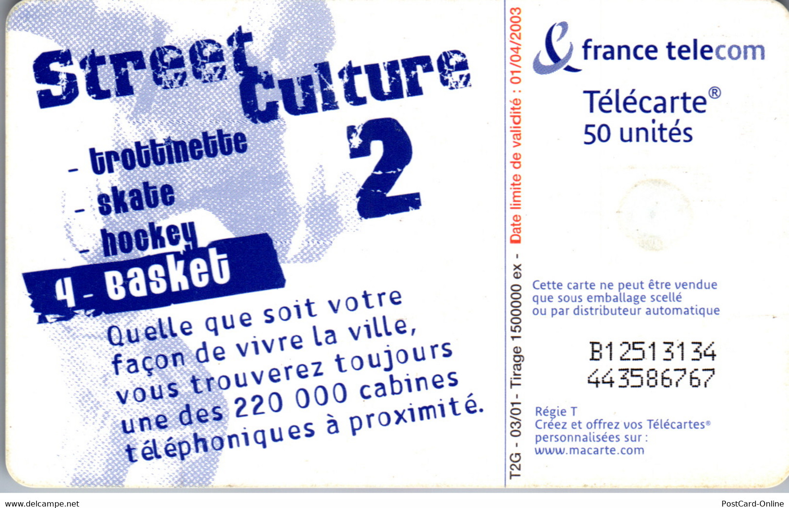 19305 - Frankreich - Street Culture 2 , 4 - Basket - 2001