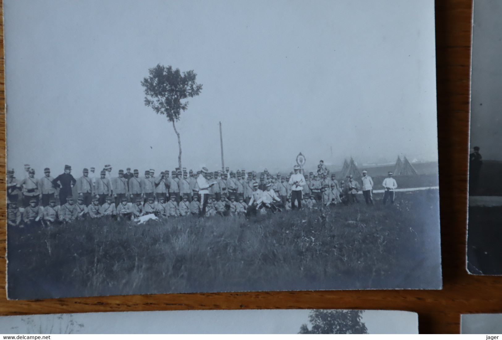 Lot De Photographies Militaires Les Officiers De Cavalerie Hussards à La Frontière Prussienne - Krieg, Militär