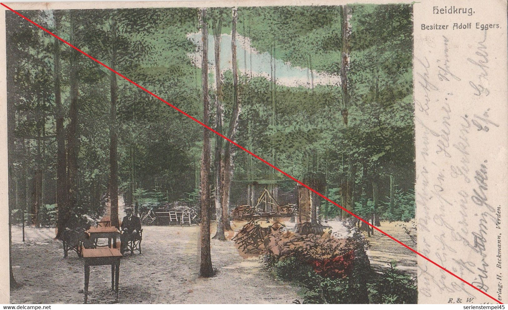 Ak Heidkrug Besitzer Adolf Eggers Kirchlinteln Lk Verden 1905 Bild 2662 Garten - Verden