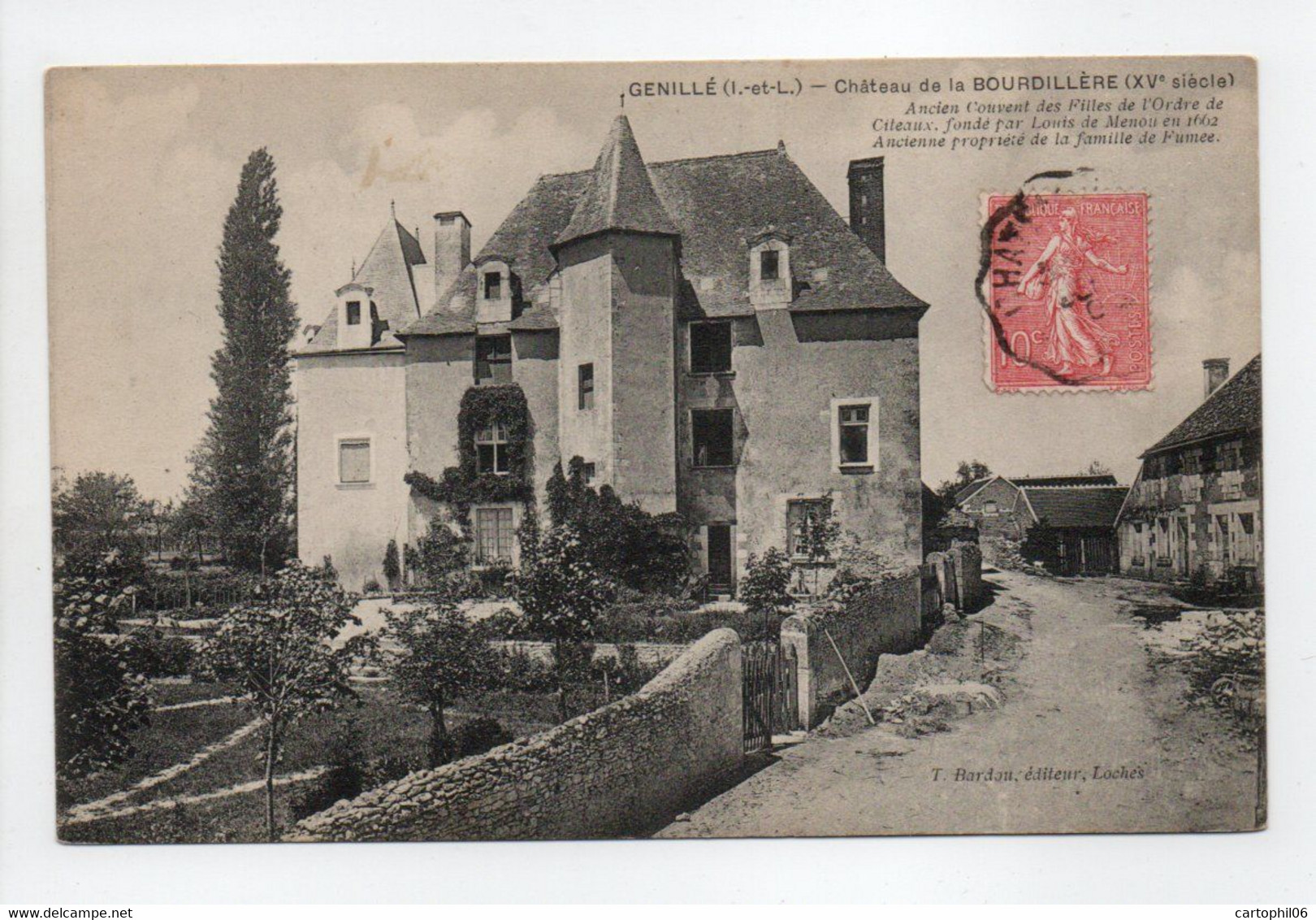 - CPA GENILLÉ (37) - Château De La BOURDILLÈRE 1905 - Edition Bardou - - Genillé