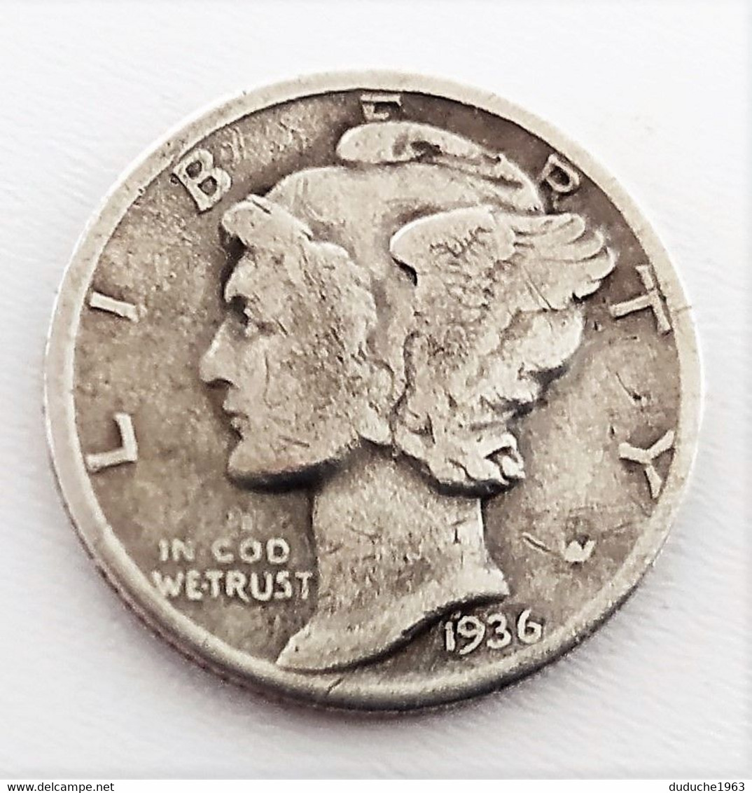 Etats-Unis - One Dime - 10 Cents Argent 1936 - 1916-1945: Mercury