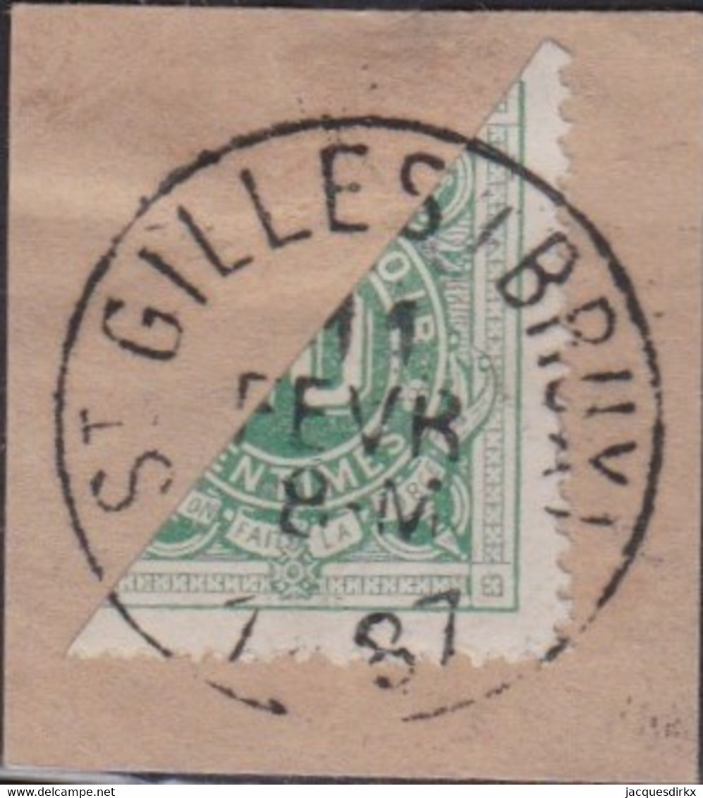 Belgie   .   OBP    .    Taxe 1   .  Halve Zegel   .    O   .       Gestempeld   .   /   .   Oblitéré - Briefmarken