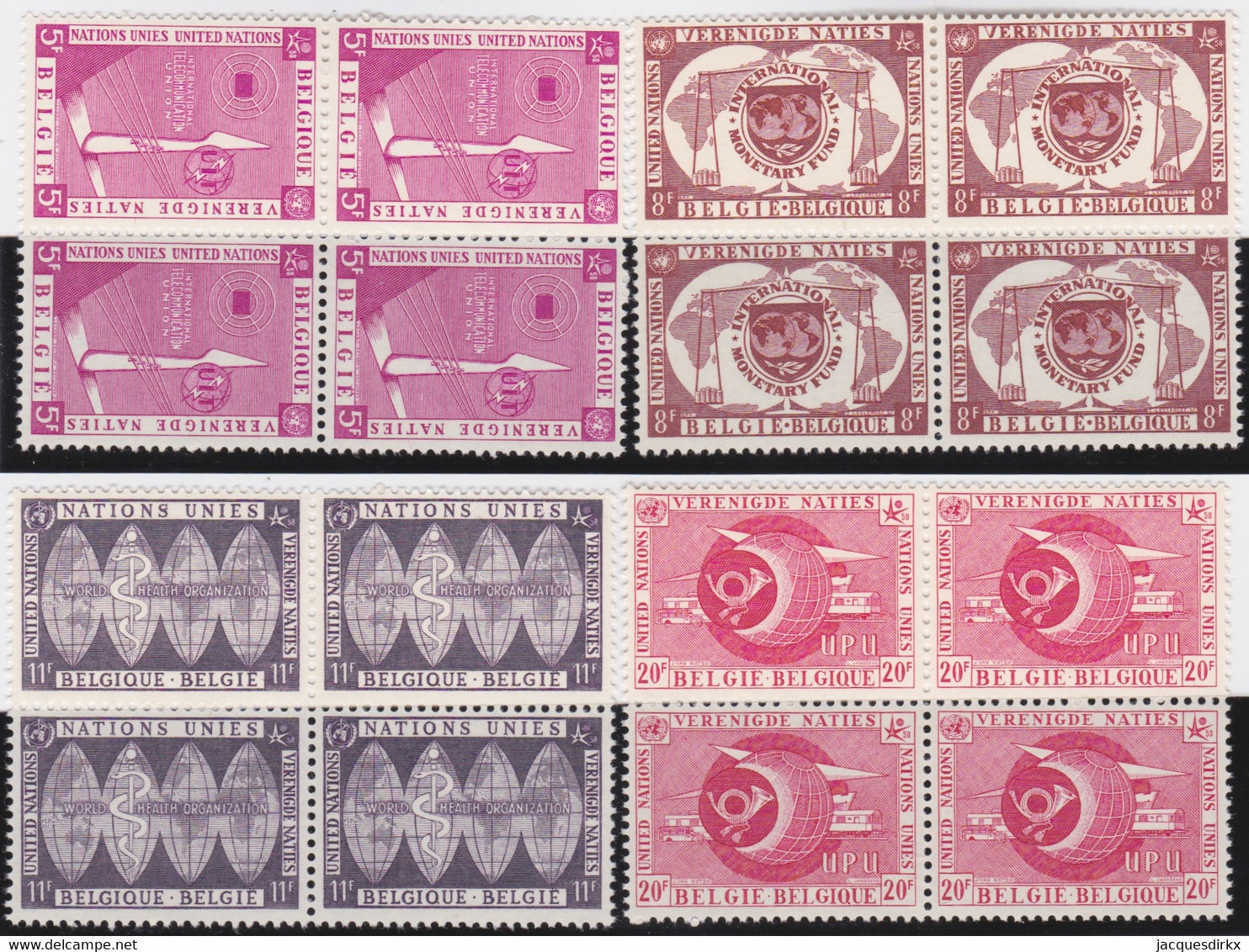 Belgie .   OBP  .  1053/1062  Blokken 4 Zegels (2 Scans)     .     **   .   Postfris  .   /   .   Neuf  SANS Charnière - Unused Stamps