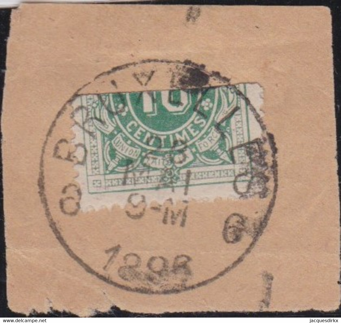 Belgie   .   OBP    .   Taxe 1  .  Halve Zegel Op Briefstukje    .       O    .   Gestempeld   .   /   .  Oblitéré - Postzegels