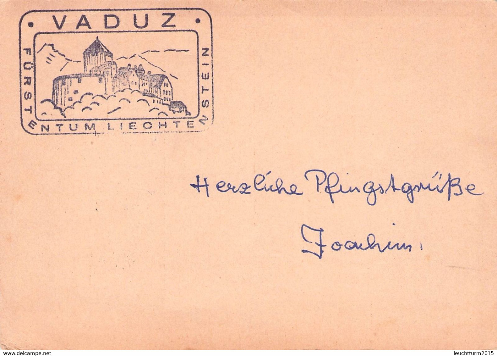 LIECHTENSTEIN - POSTKARTE 10R 1953 > REUTLINGEN / QC158 - Postwaardestukken