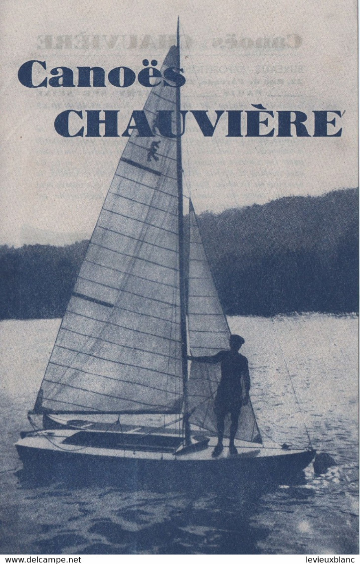 Prospectus Commercial  à 2 Volets ( 4 Pages )/CANOËS  CHAUVIERE/Vitry Sur Seine/Paris/Vers 1930-1945    MAR89 - Sports & Tourisme