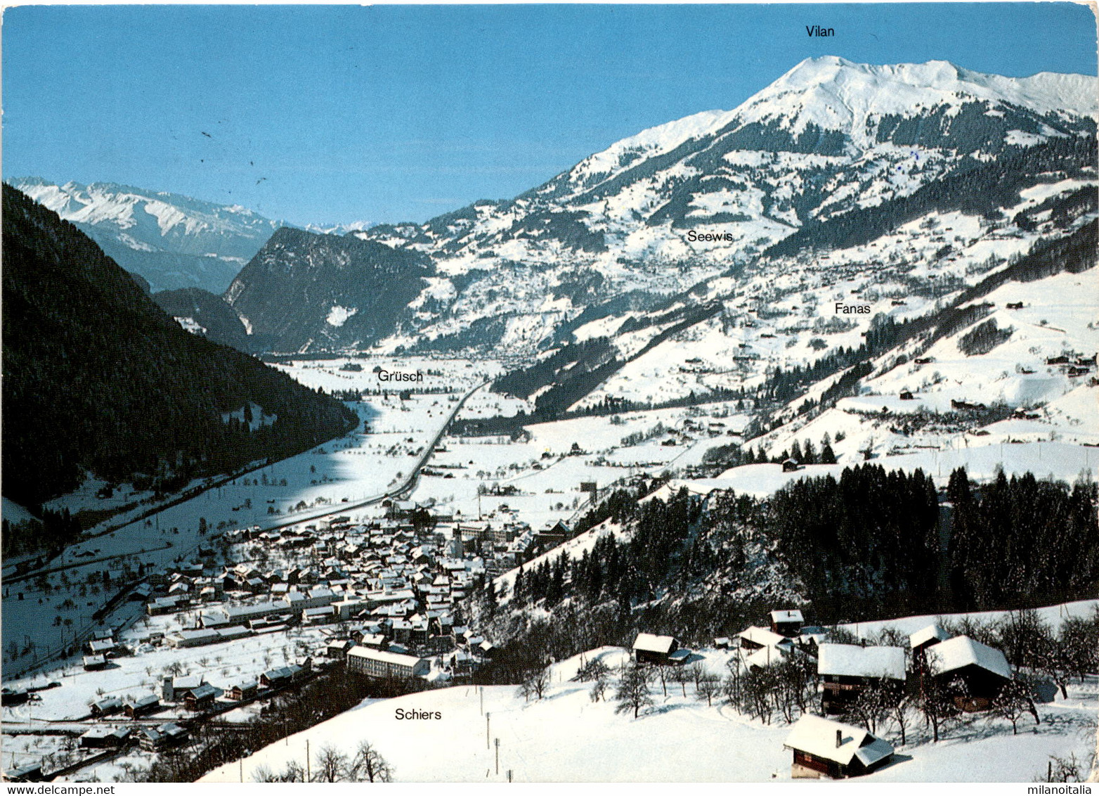 Schiers (Prättigau) Gegen Klus Und Vilan (039-255) * 24. 2. 1975 - Schiers