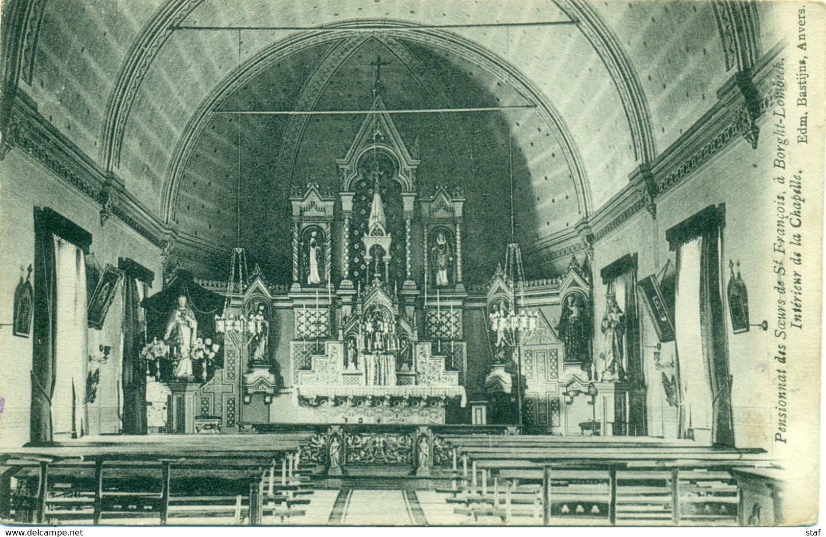 Borchtlombeek - Pensionnat Des Soeurs De St. François - L'Intérieur De La Chapelle : 1910 - Roosdaal