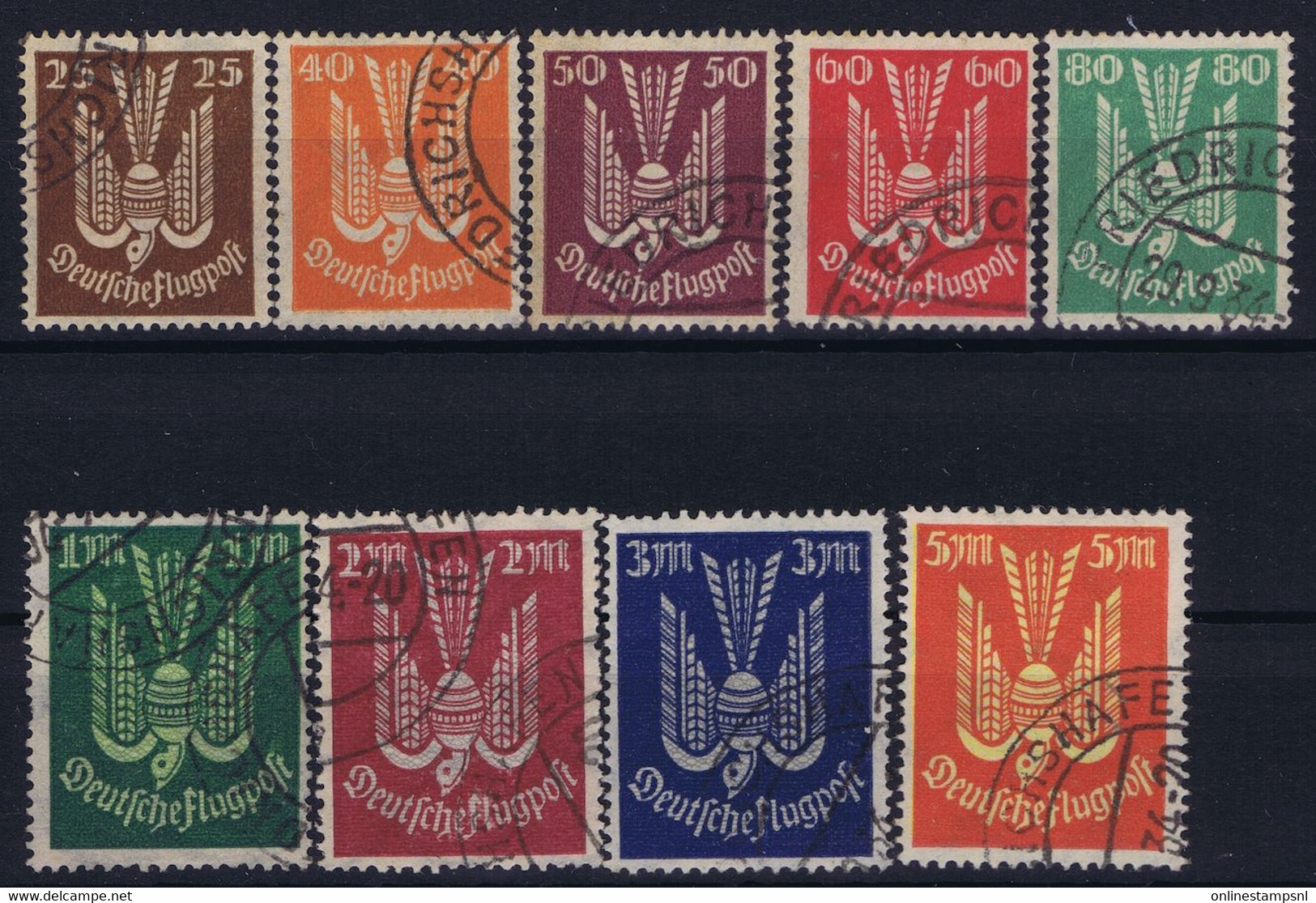 Reich: Mi Nr 210 - 218 Used Obl.  Cancels Fake - Poste Aérienne & Zeppelin