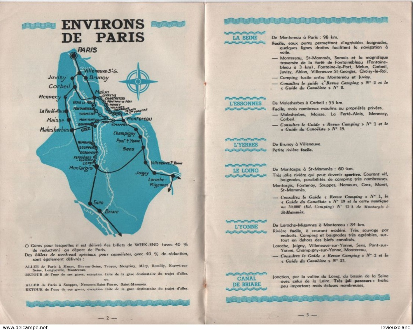 Plaquette Touristique 20 Pages /  Canoéistes Partez PLM /Entre La Seine Et La Méditerranée/ French Railways/1937  MAR90 - Sport En Toerisme